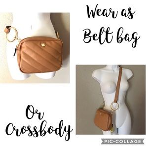 Gianni Bini Vachetta Cushion Belt or Crossbody Bag